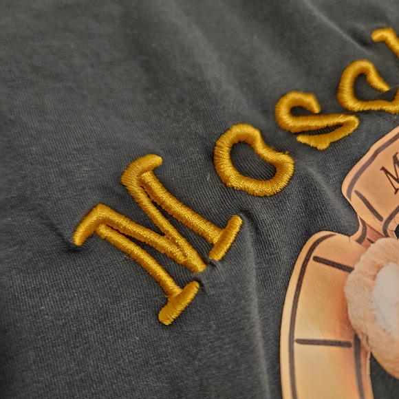 Rare Moschino Embroidered Dark Green T-Shirt with Bear Graphic - Picture 4 of 11